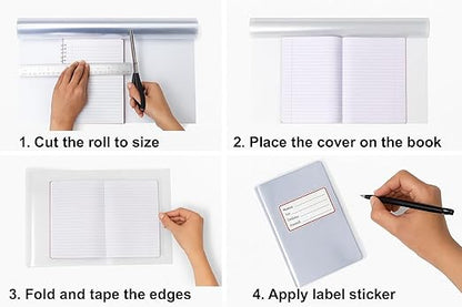 Transparent Book Cover Roll for School Notebook/Book|| Protect from Dust and Water Thick Quality Packing Roll